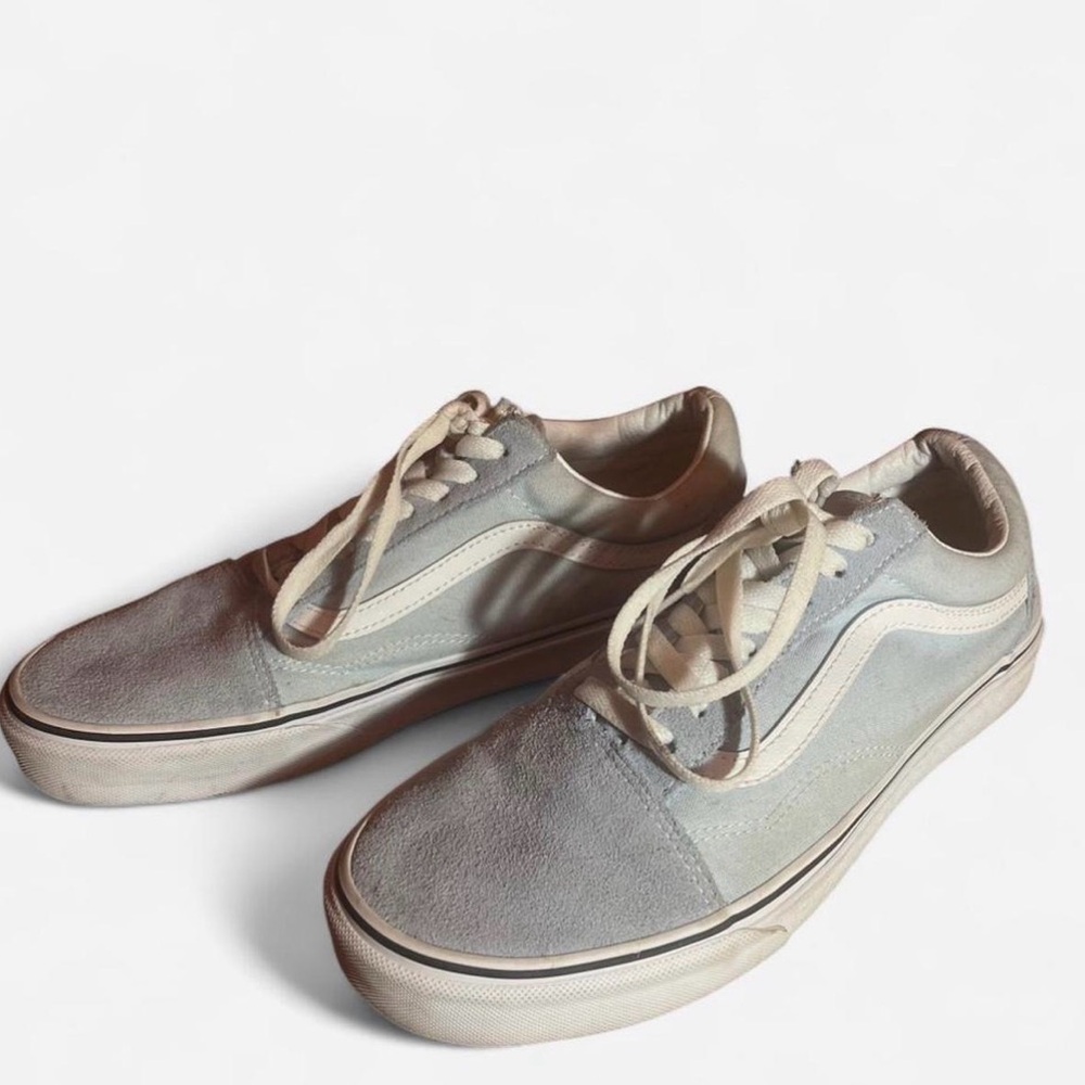 Vans pastel blue suede low-top sneakers